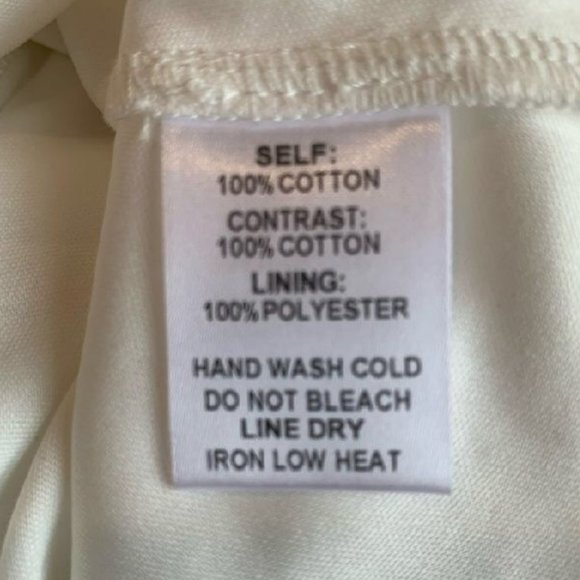 Fashion Nova White Ruffle Cap Sleeve Eyelet Shirt with Tie Women’s Size L - Picture 11 of 14